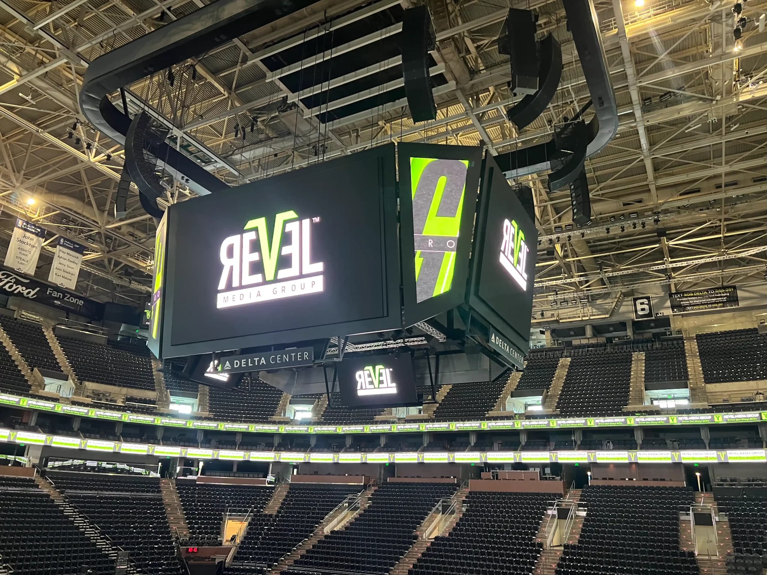 Revel logo carousel panel